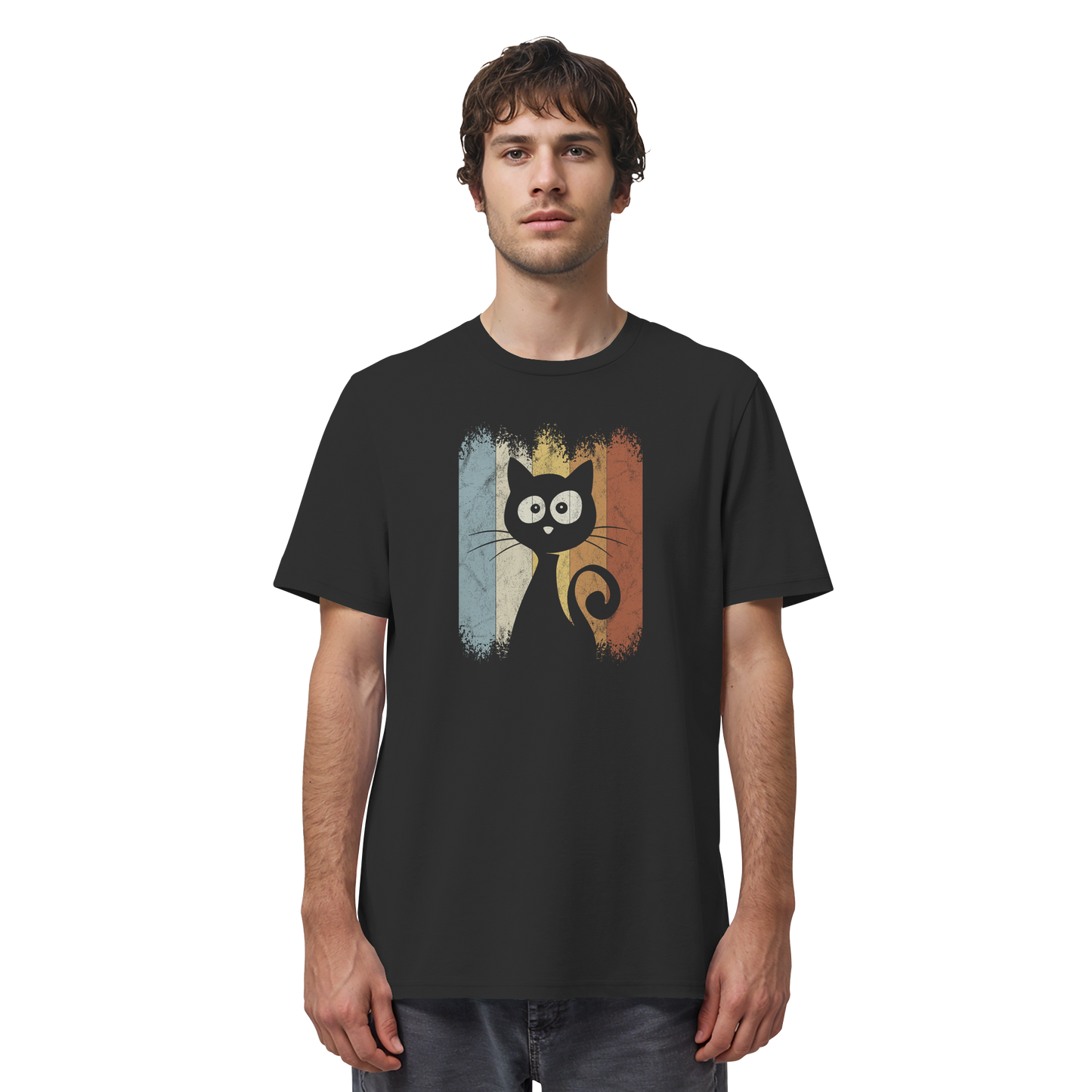 Retro Katze Silhouette - Organic Shirt