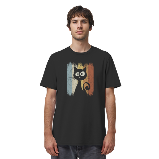 Retro Katze Silhouette - Organic Shirt