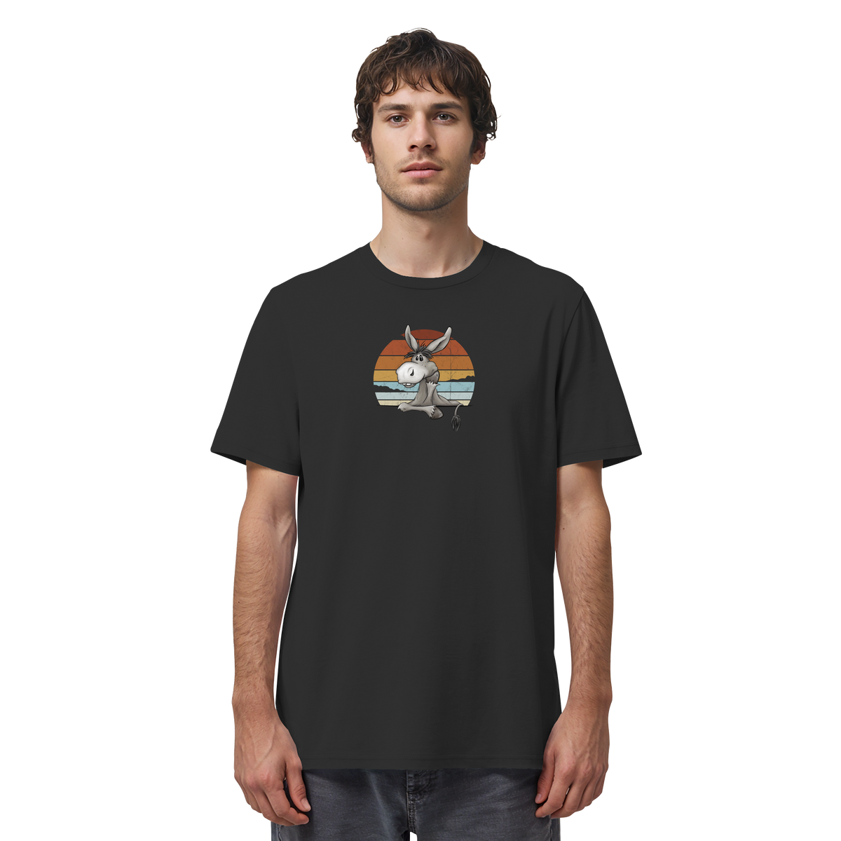 Lässiges Maultier Retro Esel - Organic Shirt