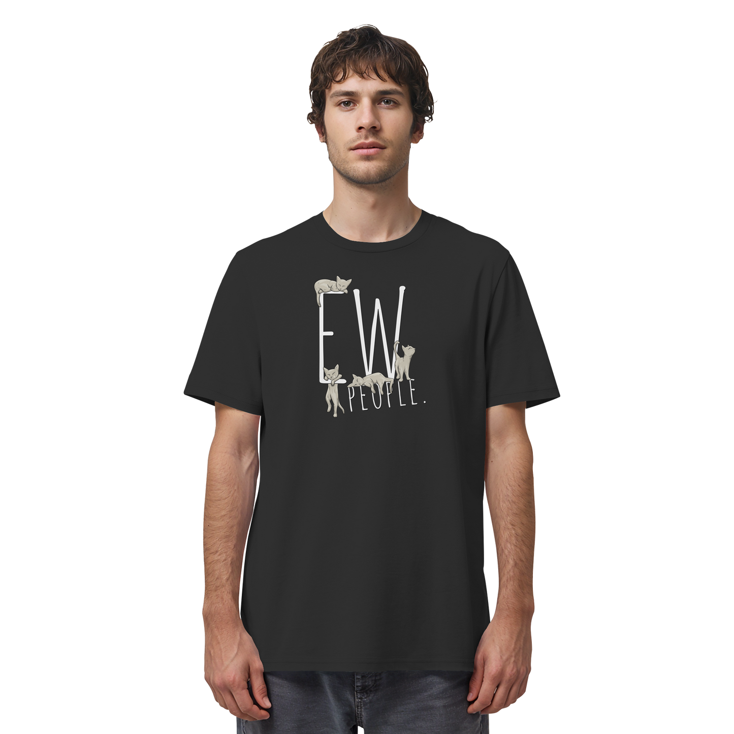 Ew, People. Sarkastische Katzen - Organic Shirt