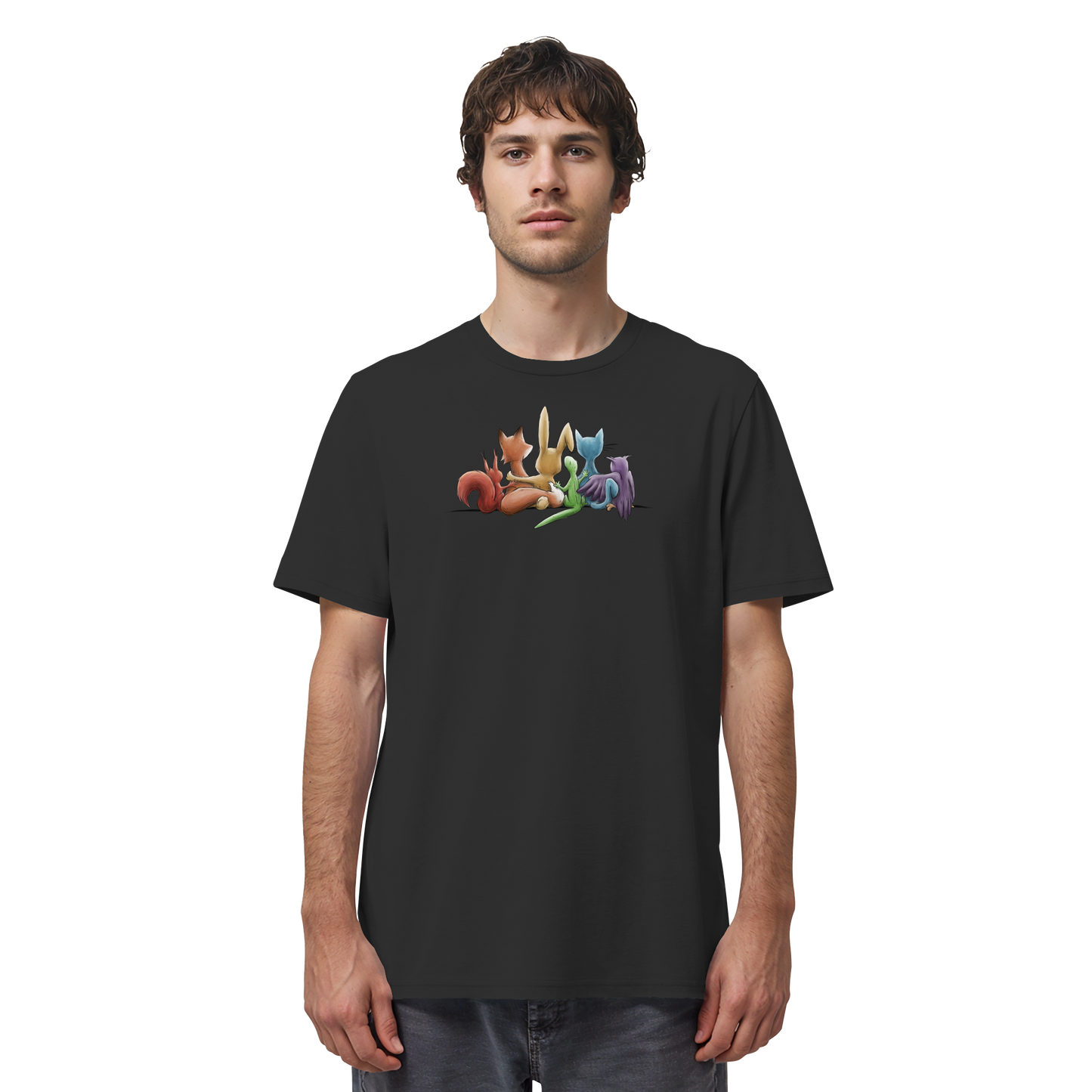 Regenbogen Tiere für Freundschaft, Toleranz und Vielfalt - Organic Shirt