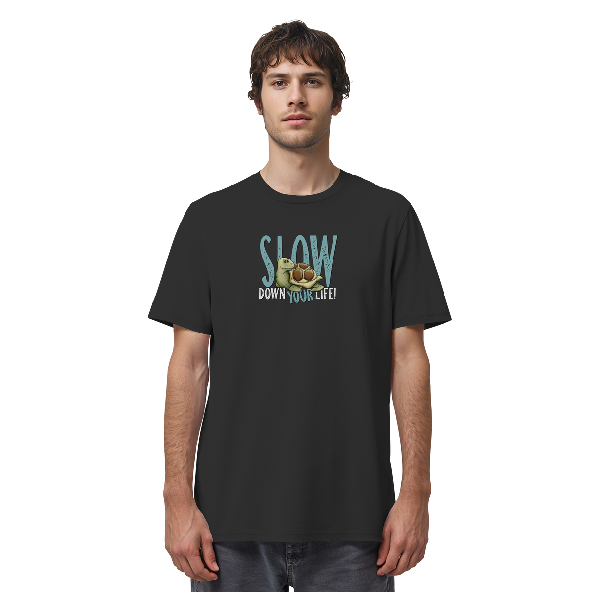 Slow Down Your Life Schildkröte - Organic Shirt