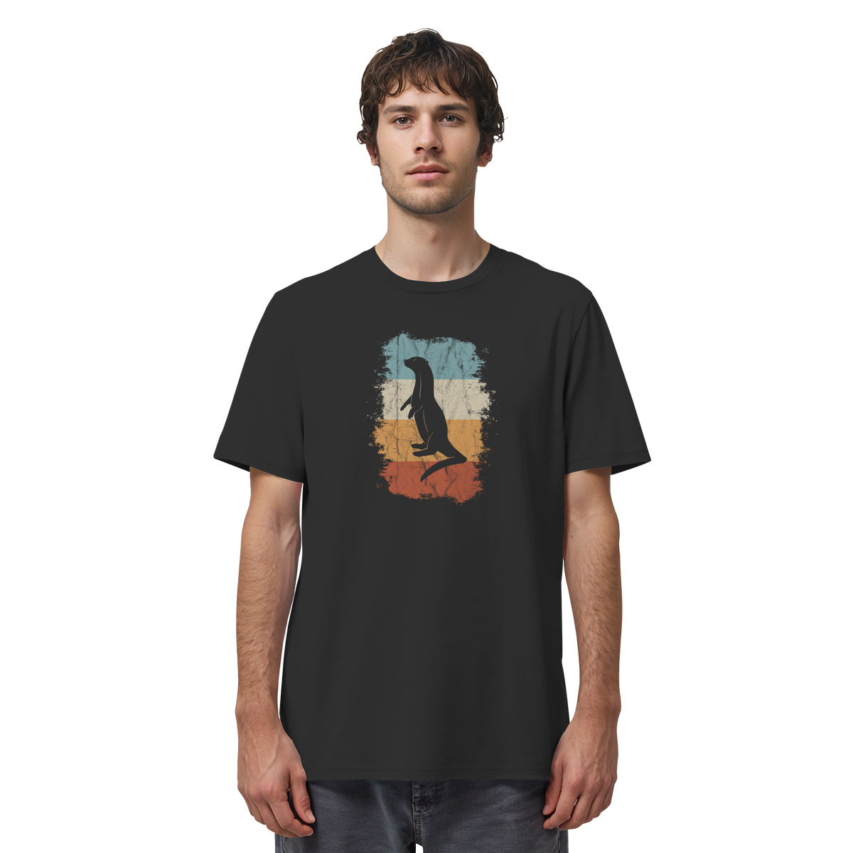 Retro Otter Fischotter Silhouette - Organic Shirt