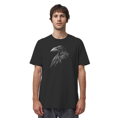 Kritzelkunst Rabe Krähe - Organic Shirt