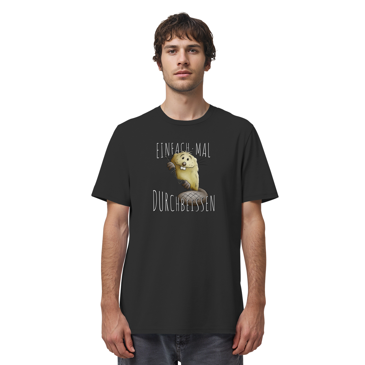 Einfach mal Durchbeissen Biber - Organic Shirt