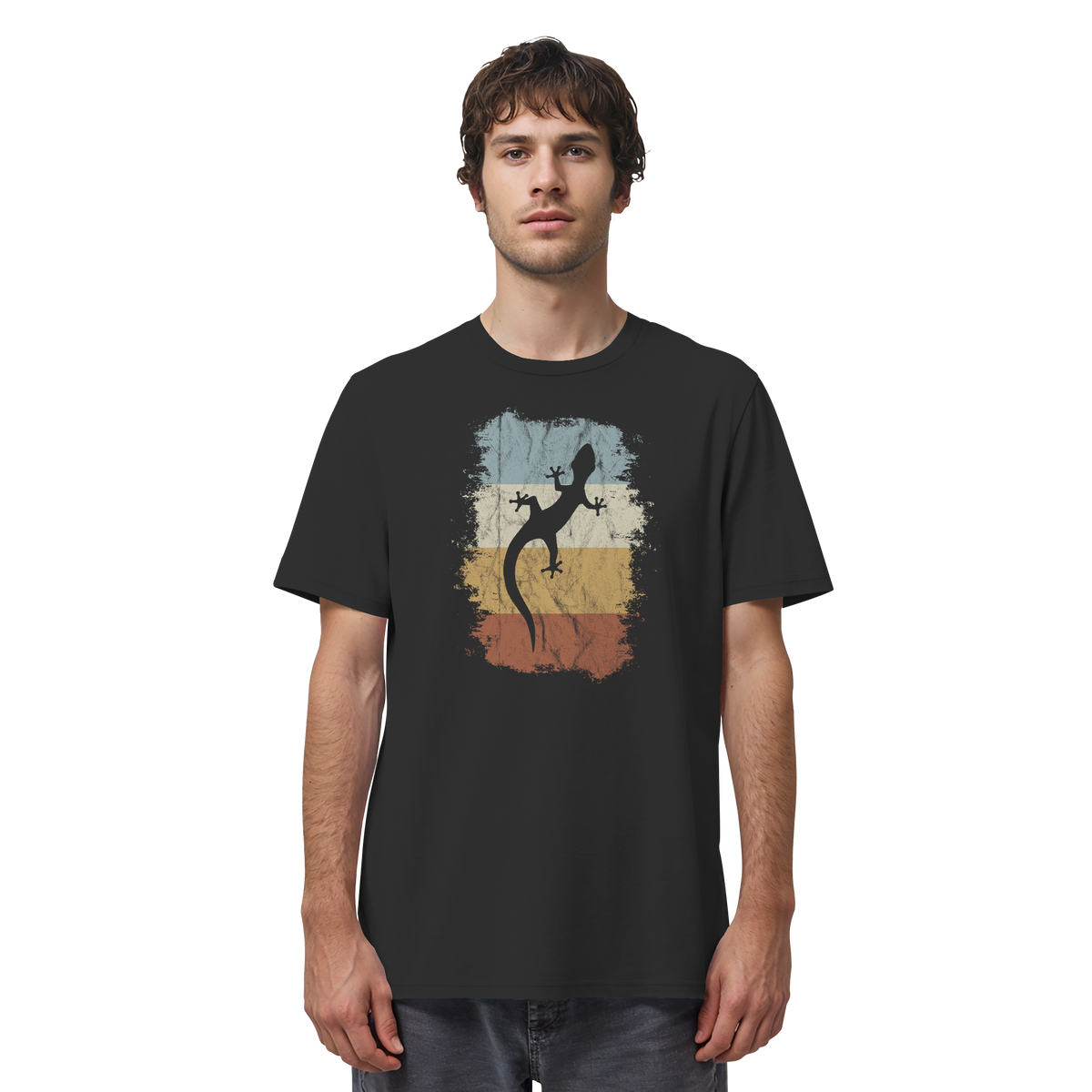 Retro Gecko Salamander Silhouette - Organic Shirt