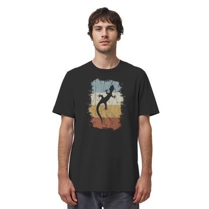 Retro Gecko Salamander Silhouette - Organic Shirt