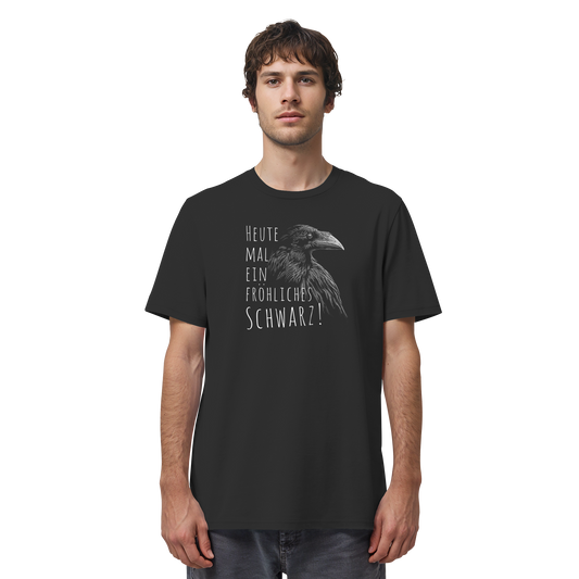 fröhlicher schwarzer Rabe - Organic Shirt