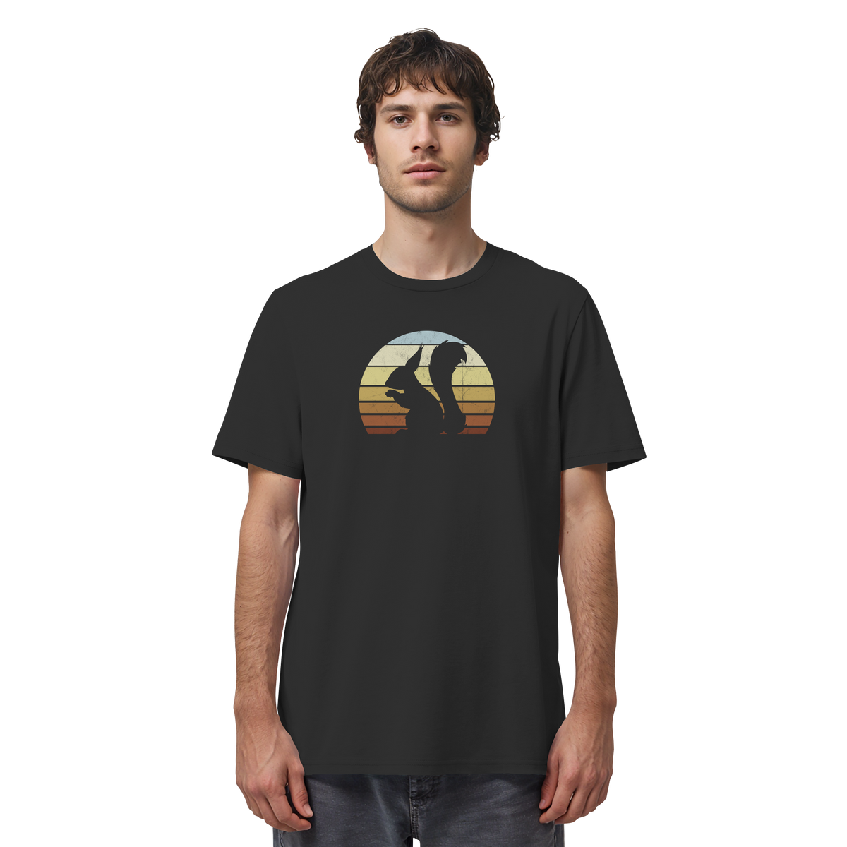 Retro Eichhörnchen Silhouette - Organic Shirt