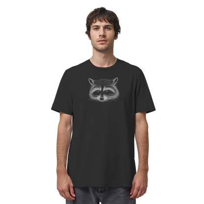 Waschbär Illustration Kritzelkunst - Organic Shirt