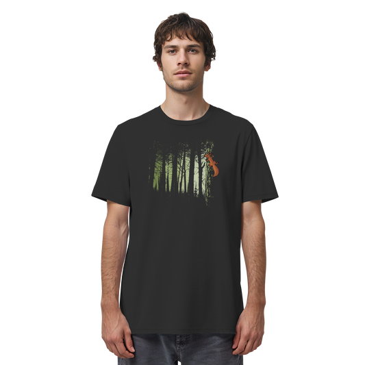 Eichhörnchen im Zwielicht-Wald - Organic Shirt