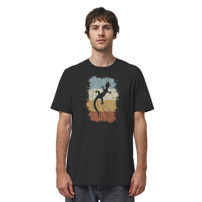 Retro Gecko Salamander Silhouette - Organic Shirt