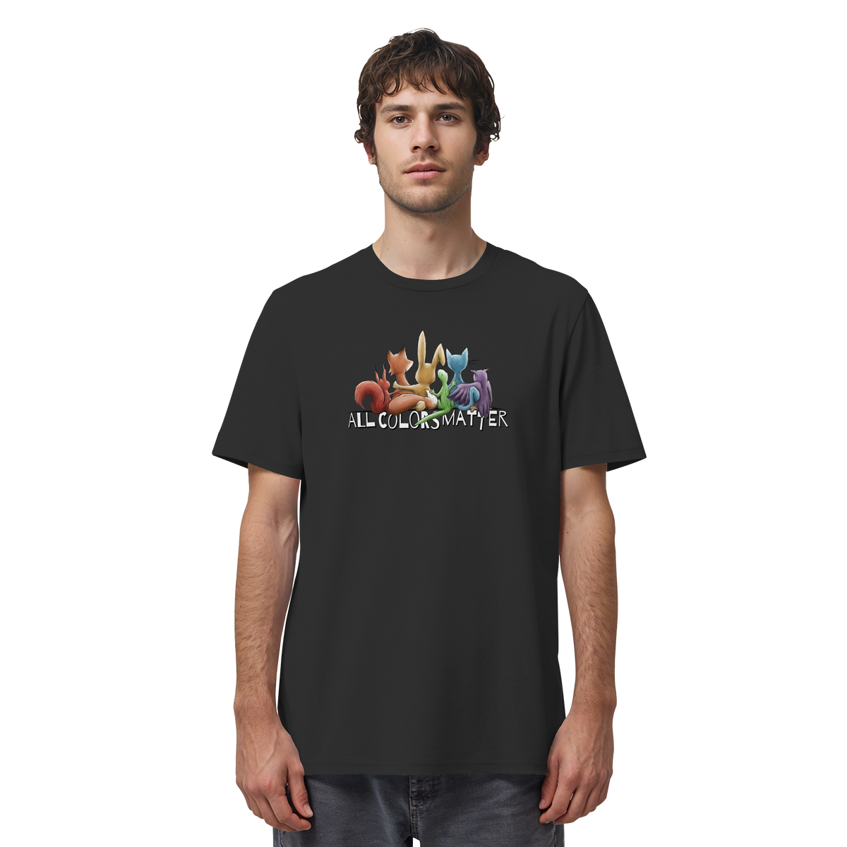 All Colors Matter! Regenbogen Tiere für Vielfalt - Organic Shirt