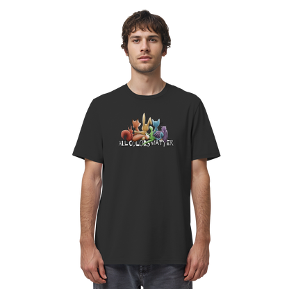 All Colors Matter! Regenbogen Tiere für Vielfalt - Organic Shirt