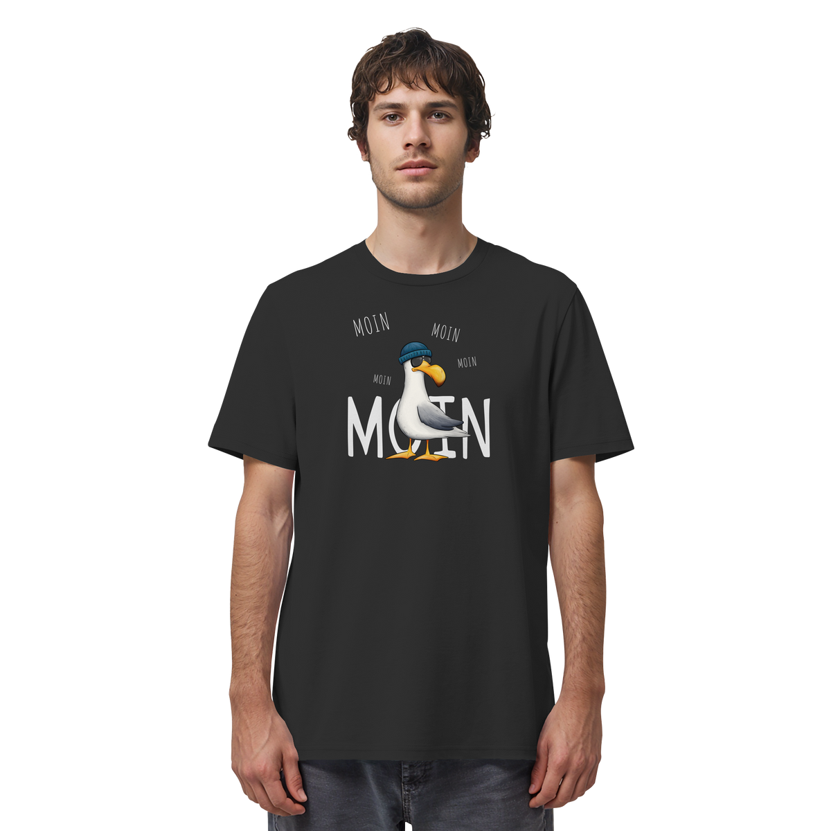 Moin Moin Lässige Hipster Möwe  - Organic Shirt