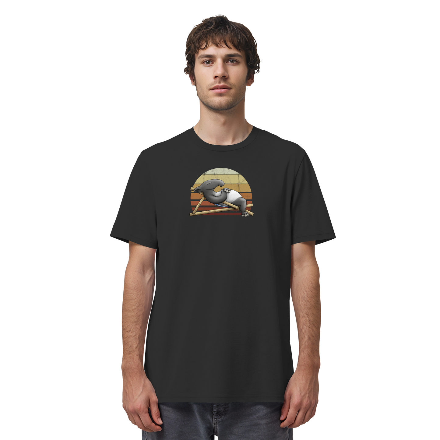 Lässiger Retro Sundown Tapir - Organic Shirt