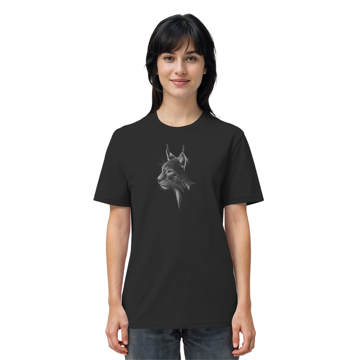 Luchs Kritzelkunst Wildkatze Illustration - Organic Shirt