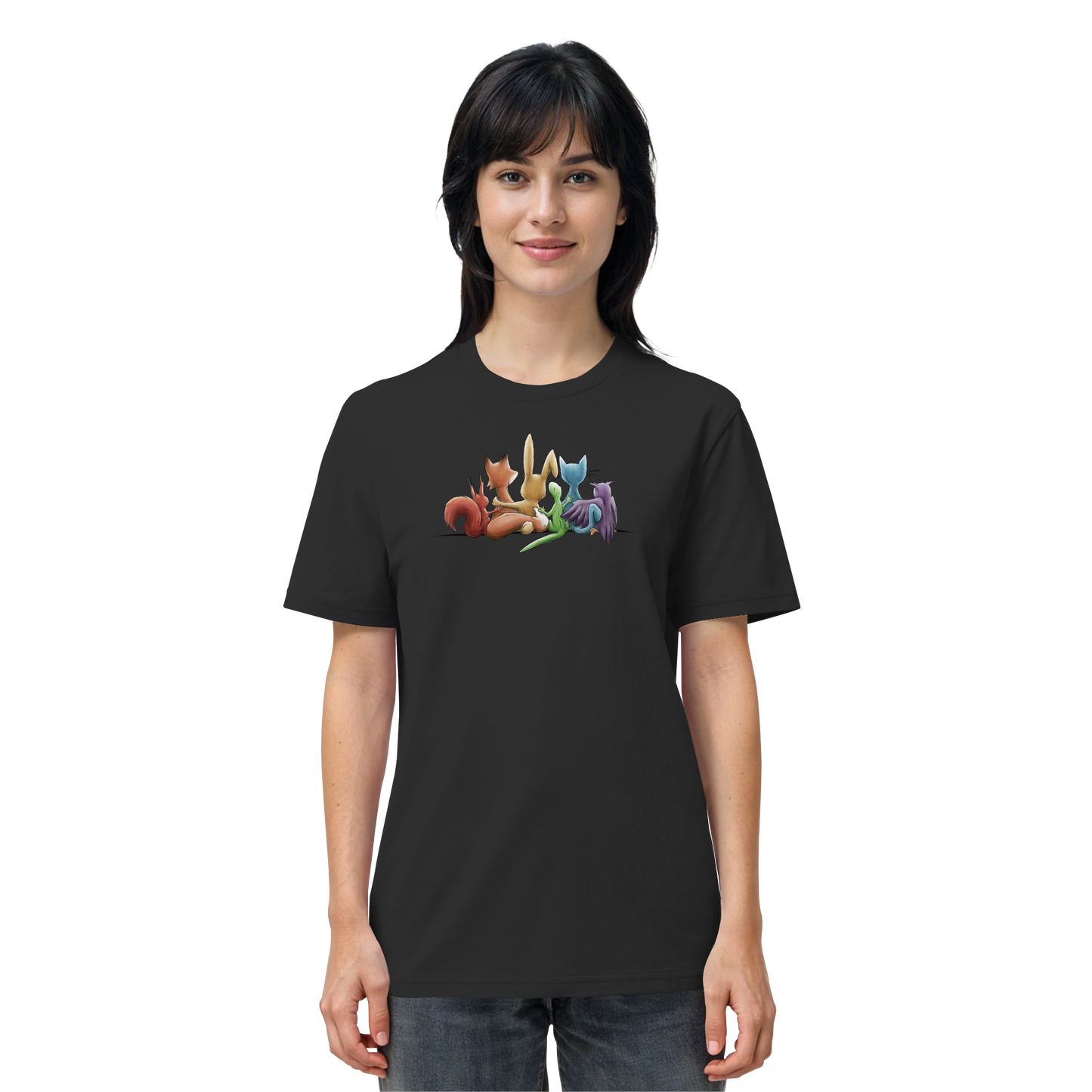 Regenbogen Tiere für Freundschaft, Toleranz und Vielfalt - Organic Shirt