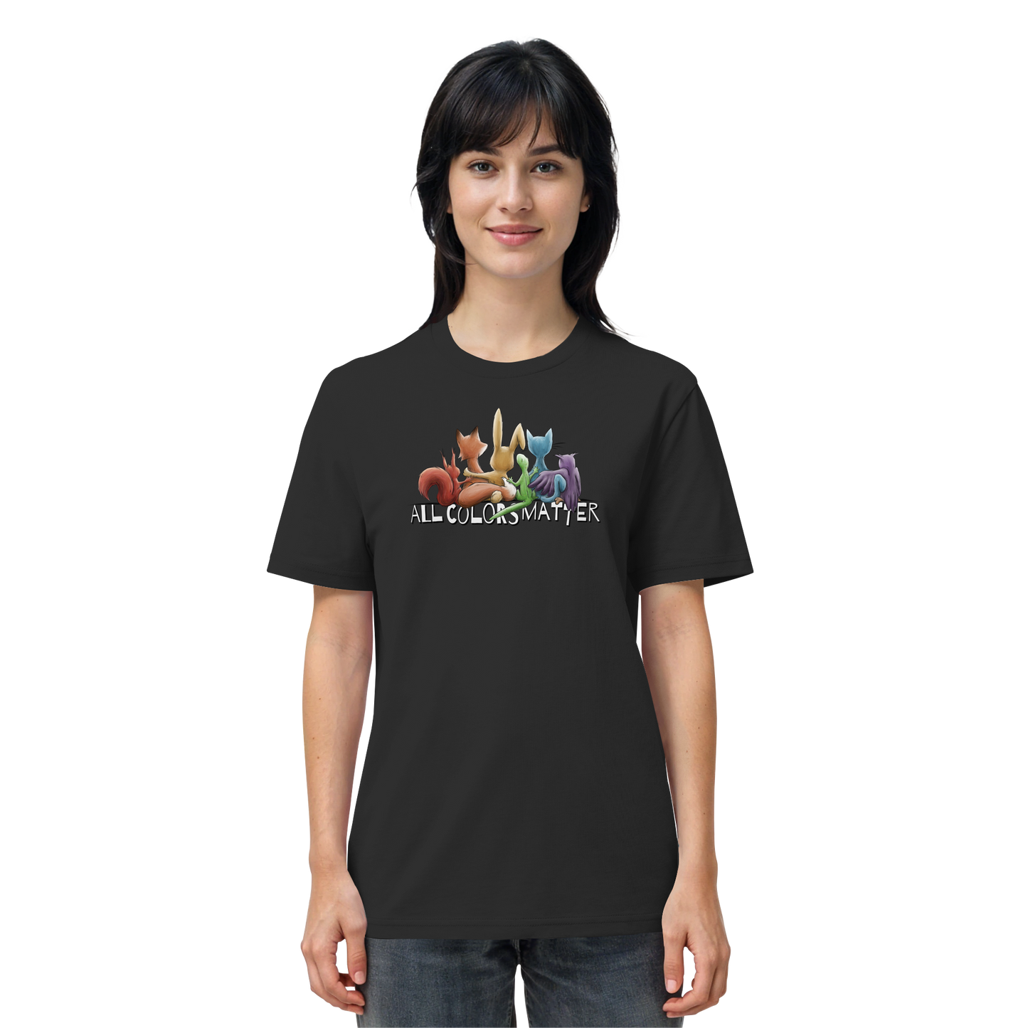 All Colors Matter! Regenbogen Tiere für Vielfalt - Organic Shirt