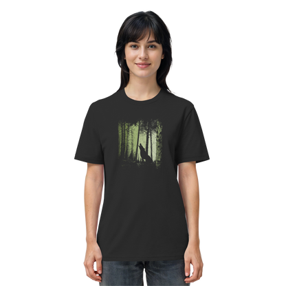 Einsamer Wolf im Zwielicht Wald  - Organic Shirt
