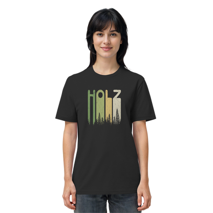 Holz Retro Wald Schriftzug - Organic Shirt