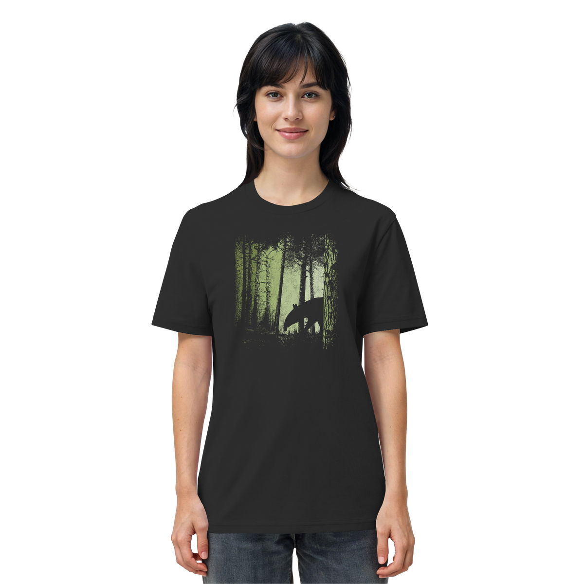 Lässiger Tapir im Zwielicht Wald - Organic Shirt