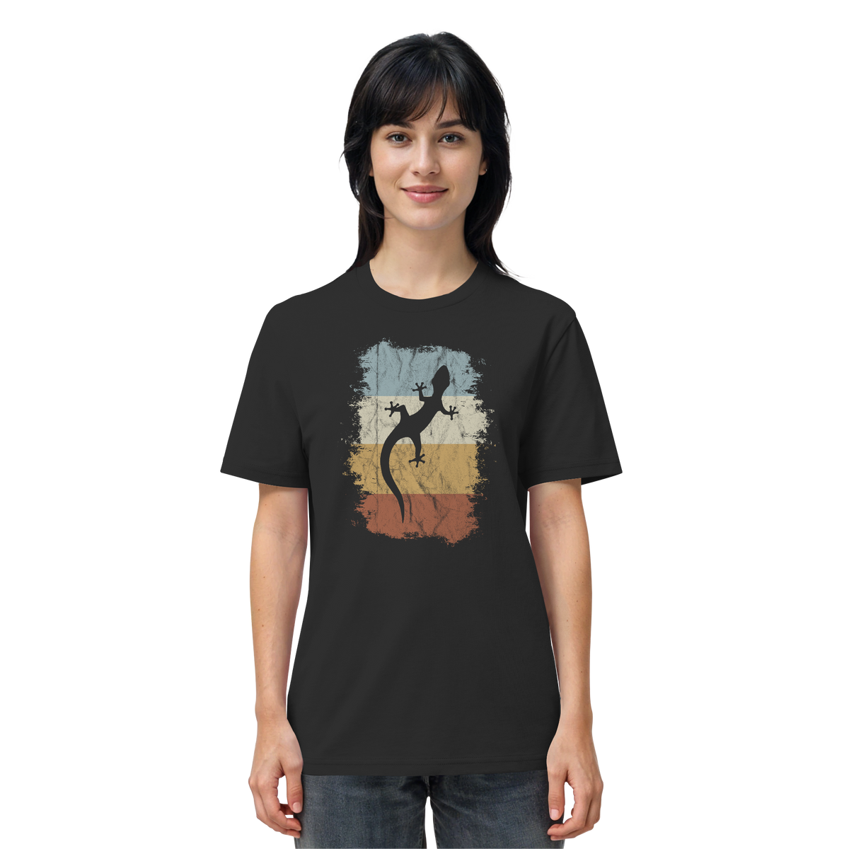 Retro Gecko Salamander Silhouette - Organic Shirt