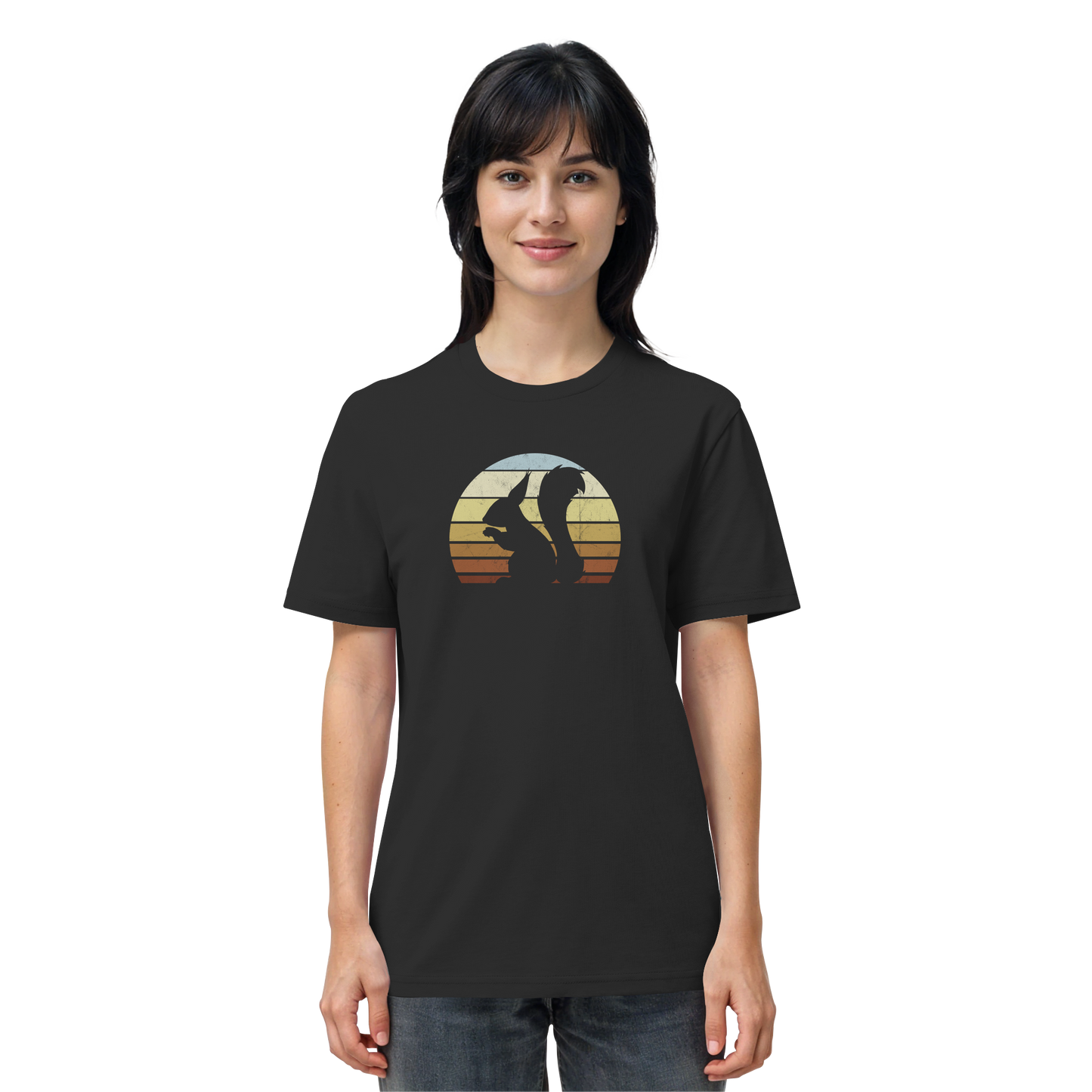 Retro Eichhörnchen Silhouette - Organic Shirt