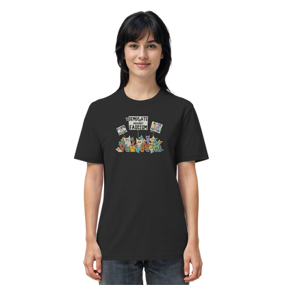 Demo-Katzen gegen Faschismus und für Vielfalt - Organic Shirt