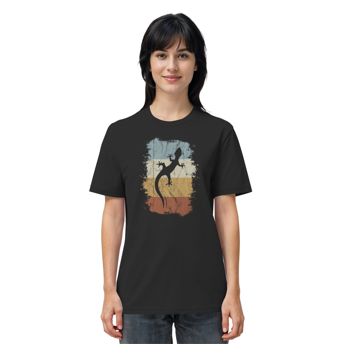 Retro Gecko Salamander Silhouette - Organic Shirt