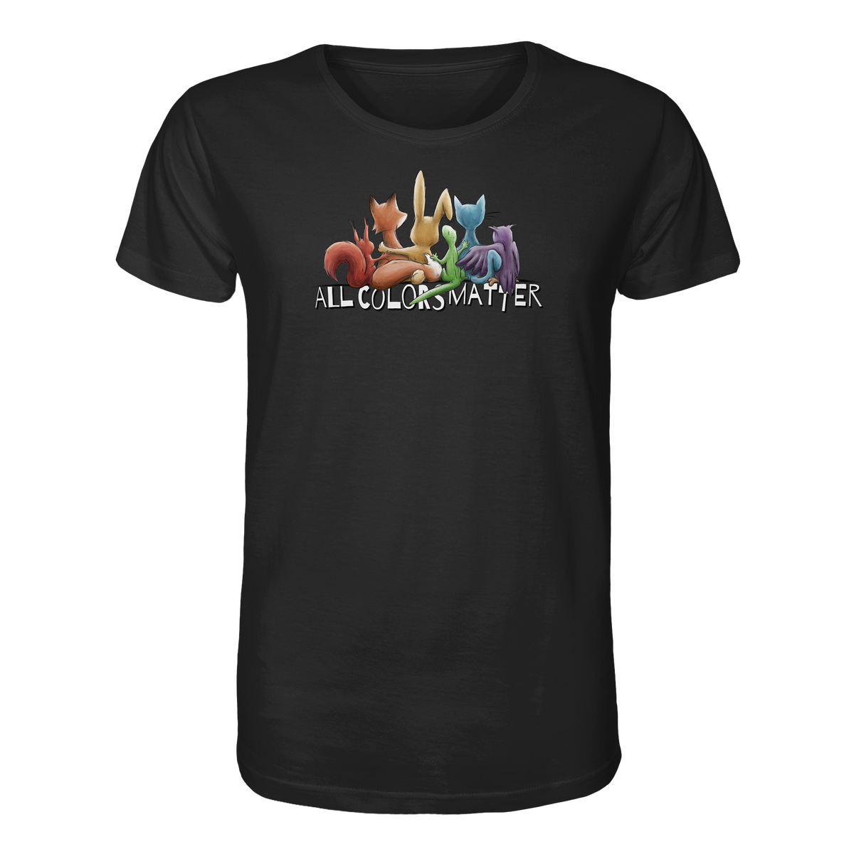 All Colors Matter! Regenbogen Tiere für Vielfalt - Organic Shirt