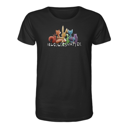 All Colors Matter! Regenbogen Tiere für Vielfalt - Organic Shirt