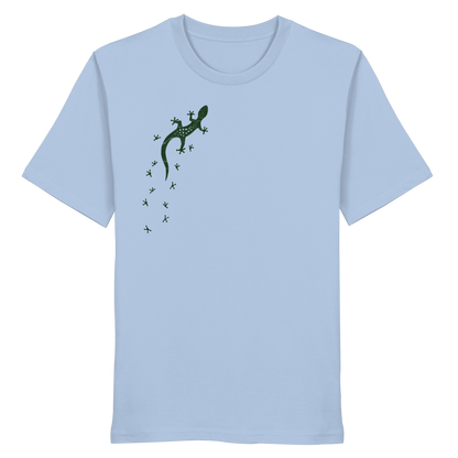 Gecko Eidechse Silhouette dunkel - Organic Shirt