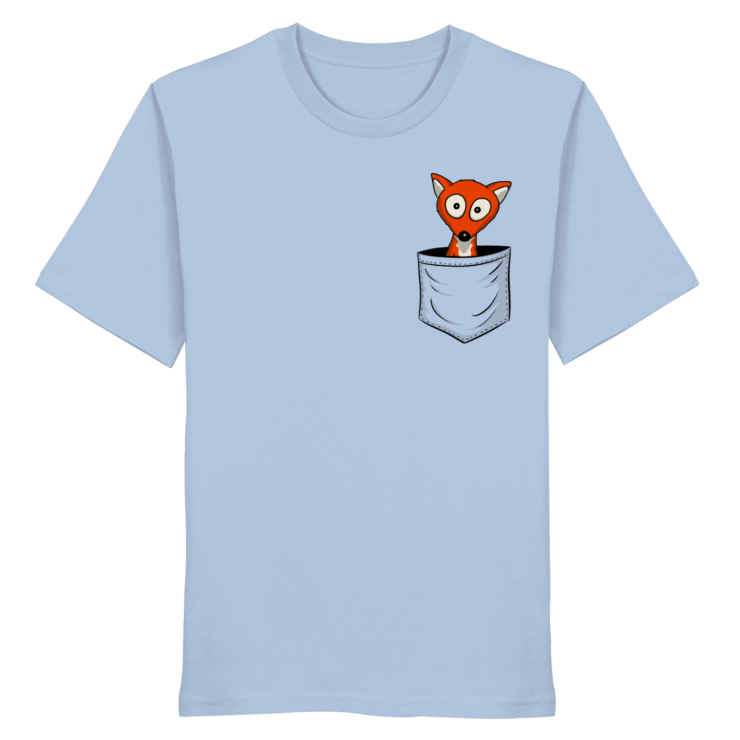 Fuchs in der Brusttasche | Taschen-Fuchs - Organic Shirt