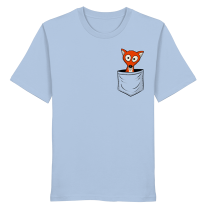 Fuchs in der Brusttasche | Taschen-Fuchs - Organic Shirt
