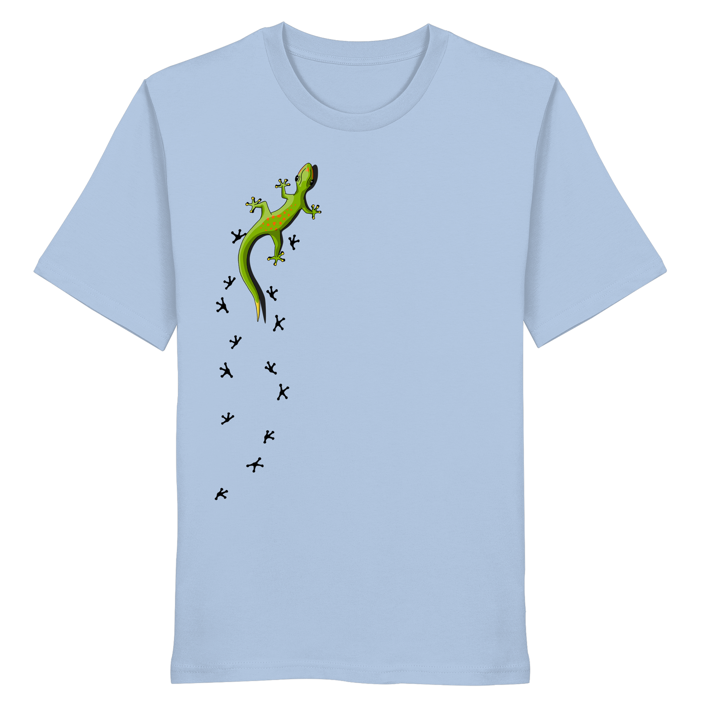 Kletternder Gecko mit Spuren - Organic Shirt