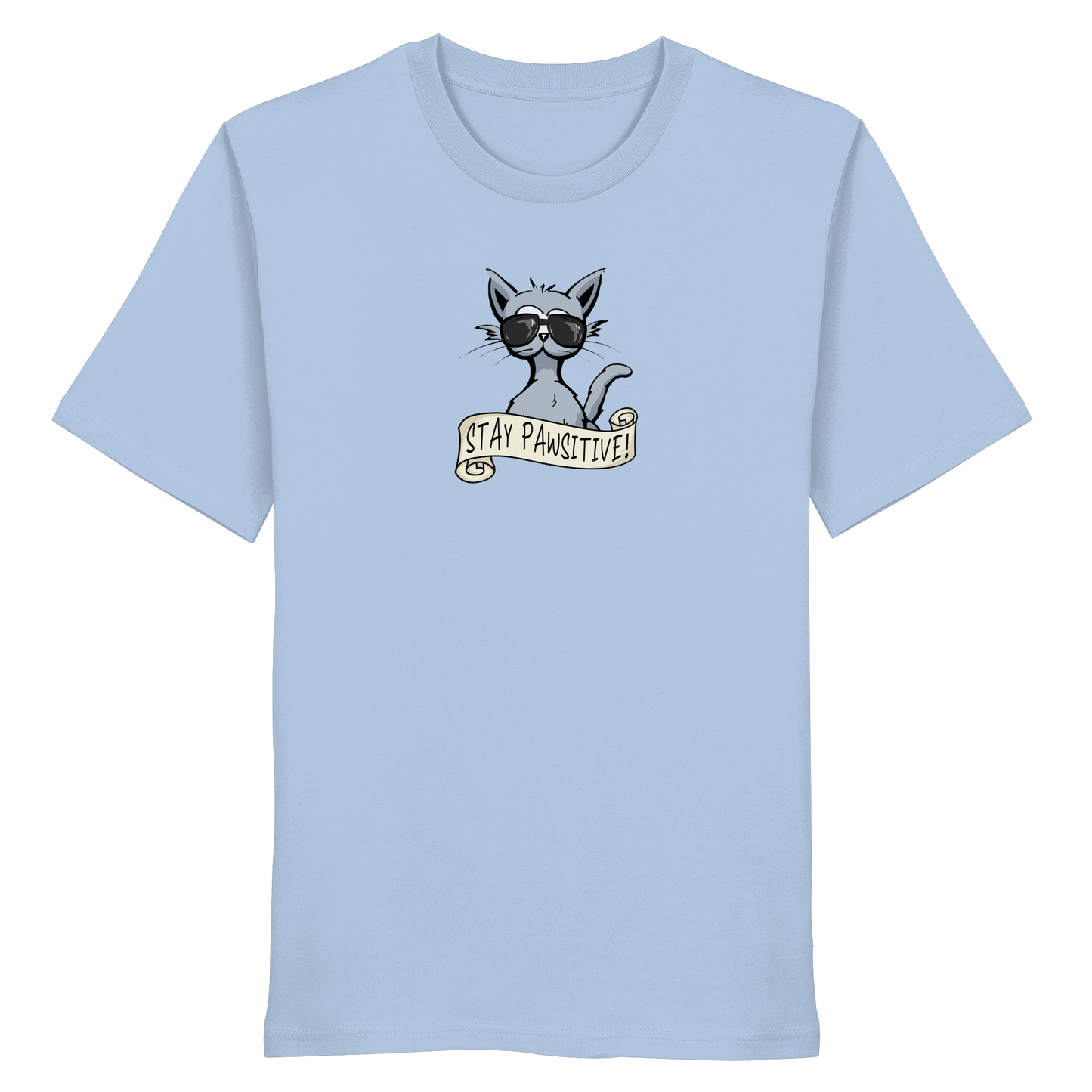 Stay Pawsitive Bleib lässig Hipster Katze - Organic Shirt