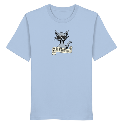 Stay Pawsitive Bleib lässig Hipster Katze - Organic Shirt