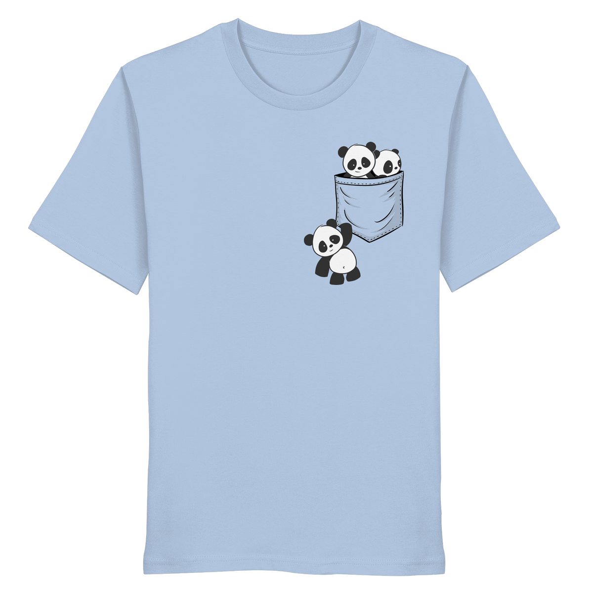 Kawaii Pandas in der Tasche - Organic Shirt