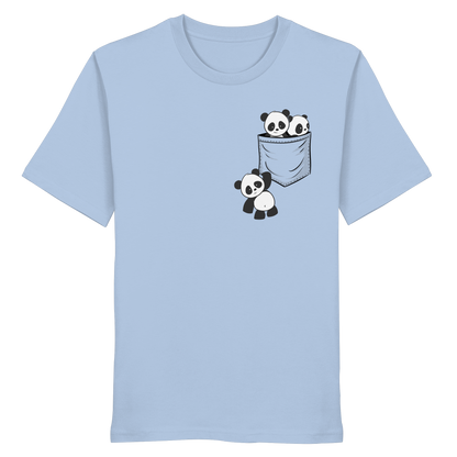 Kawaii Pandas in der Tasche - Organic Shirt
