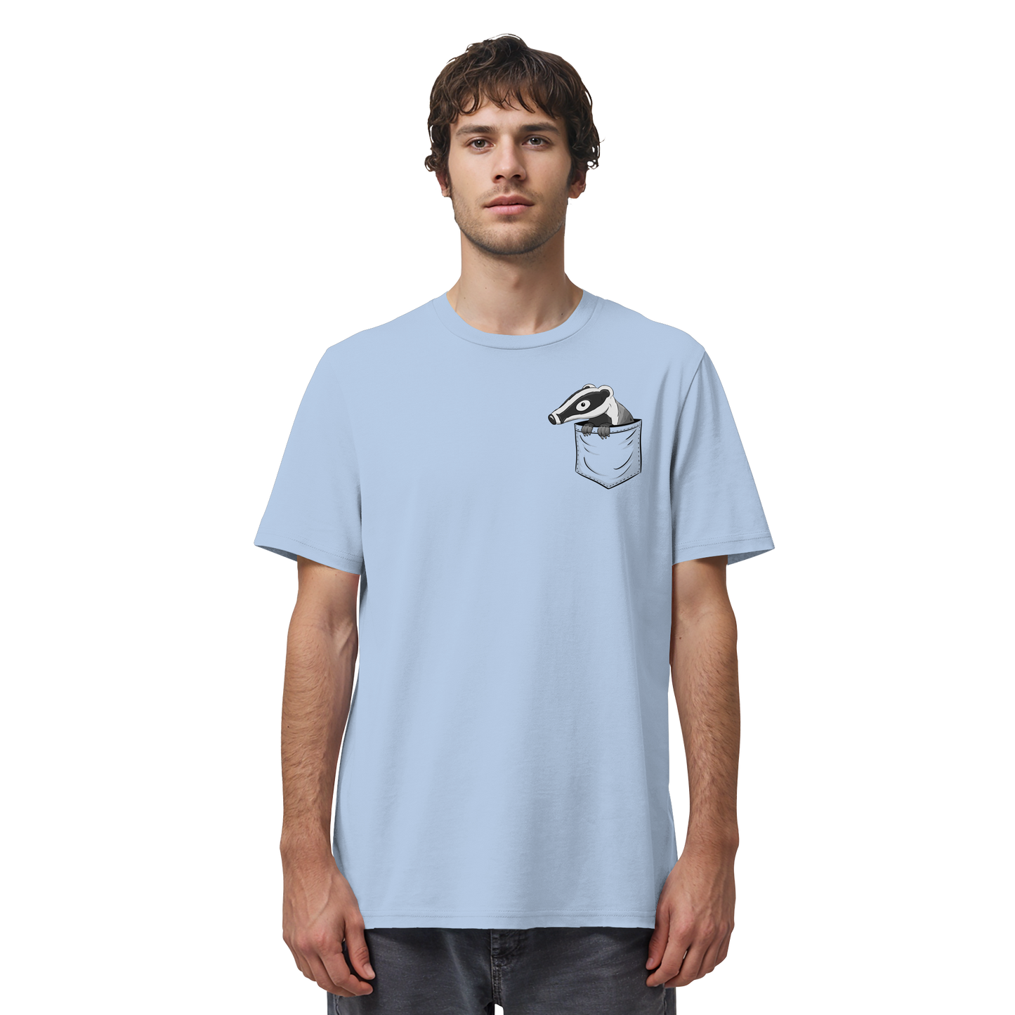 Lustig gemütlicher Dachs In der Tasche - Organic Shirt