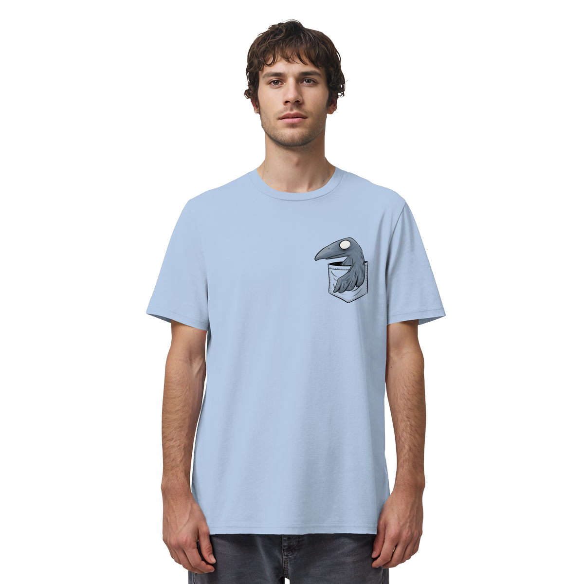 Grufti Rabe Krähe in der Tasche - Organic Shirt