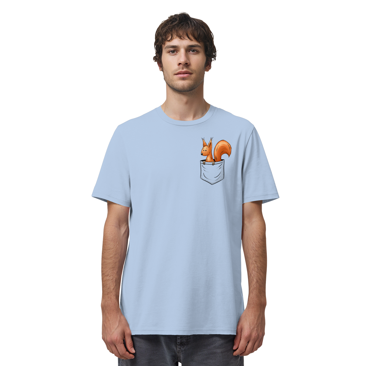 Lässiges Eichhörnchen In Tasche - Organic Shirt
