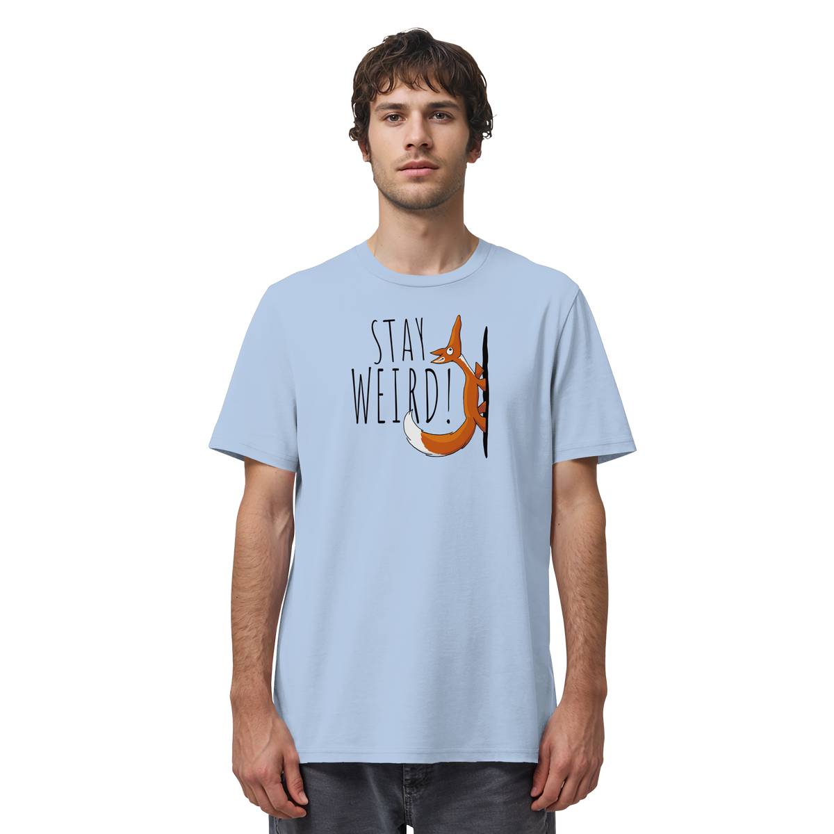 Stay Weird! Schräger Fuchs - Organic Shirt