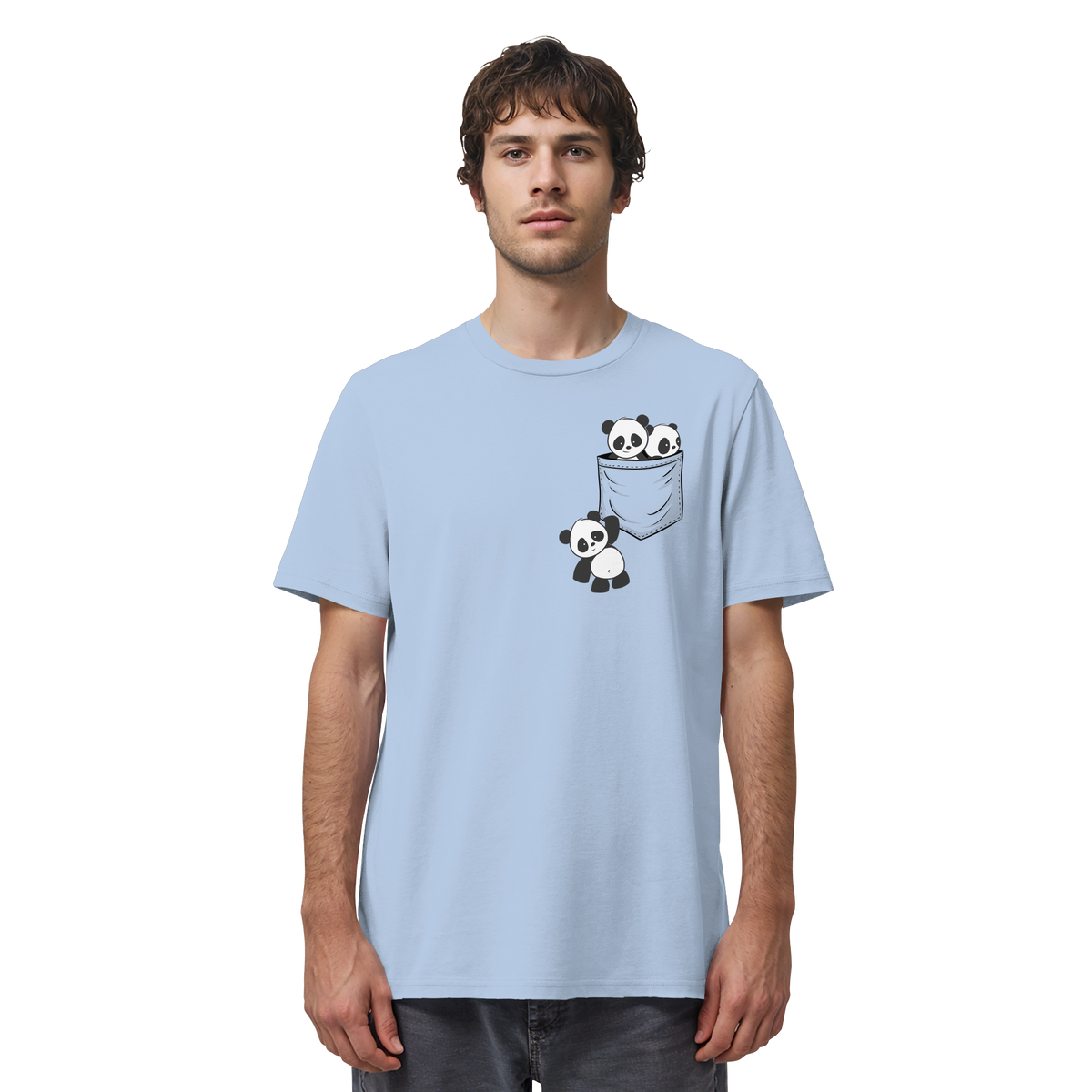 Kawaii Pandas in der Tasche - Organic Shirt