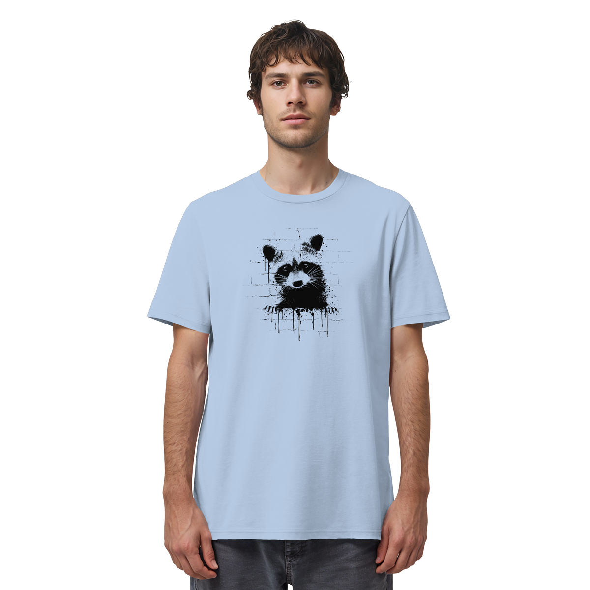 Funky Street Art Waschbär - Organic Shirt
