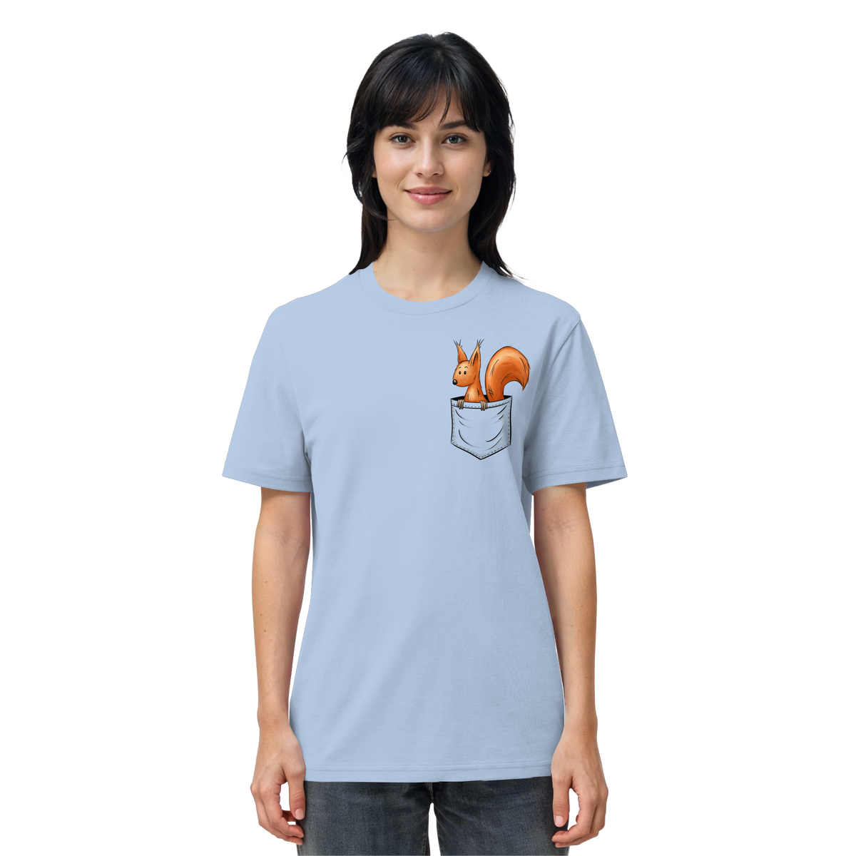 Lässiges Eichhörnchen In Tasche - Organic Shirt