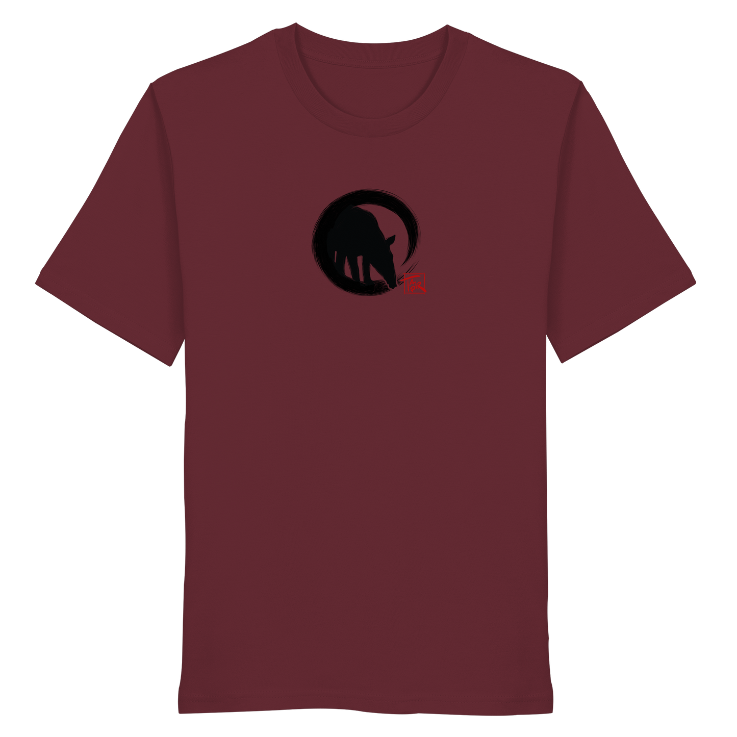 Zen Tapir im japanischen Enso Kreis - Organic Shirt