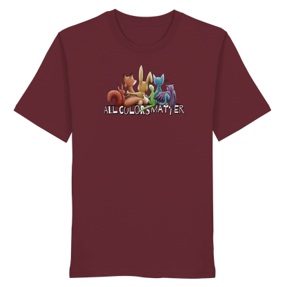 All Colors Matter! Regenbogen Tiere für Vielfalt - Organic Shirt
