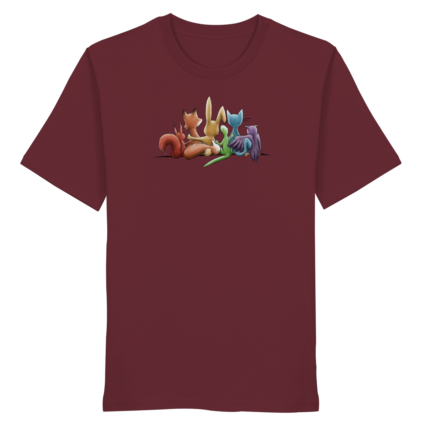 Regenbogen Tiere für Freundschaft, Toleranz und Vielfalt - Organic Shirt